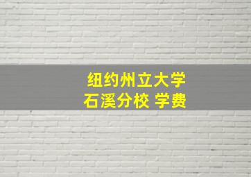 纽约州立大学石溪分校 学费